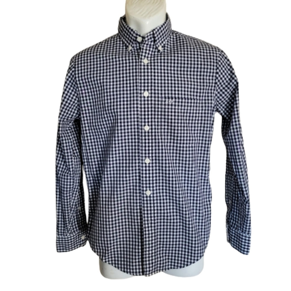 Abercrombie & Fitch Gingham Plaid Long Sleeve Button Down Shirt Size Men's XS